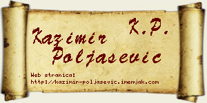 Kazimir Poljašević vizit kartica